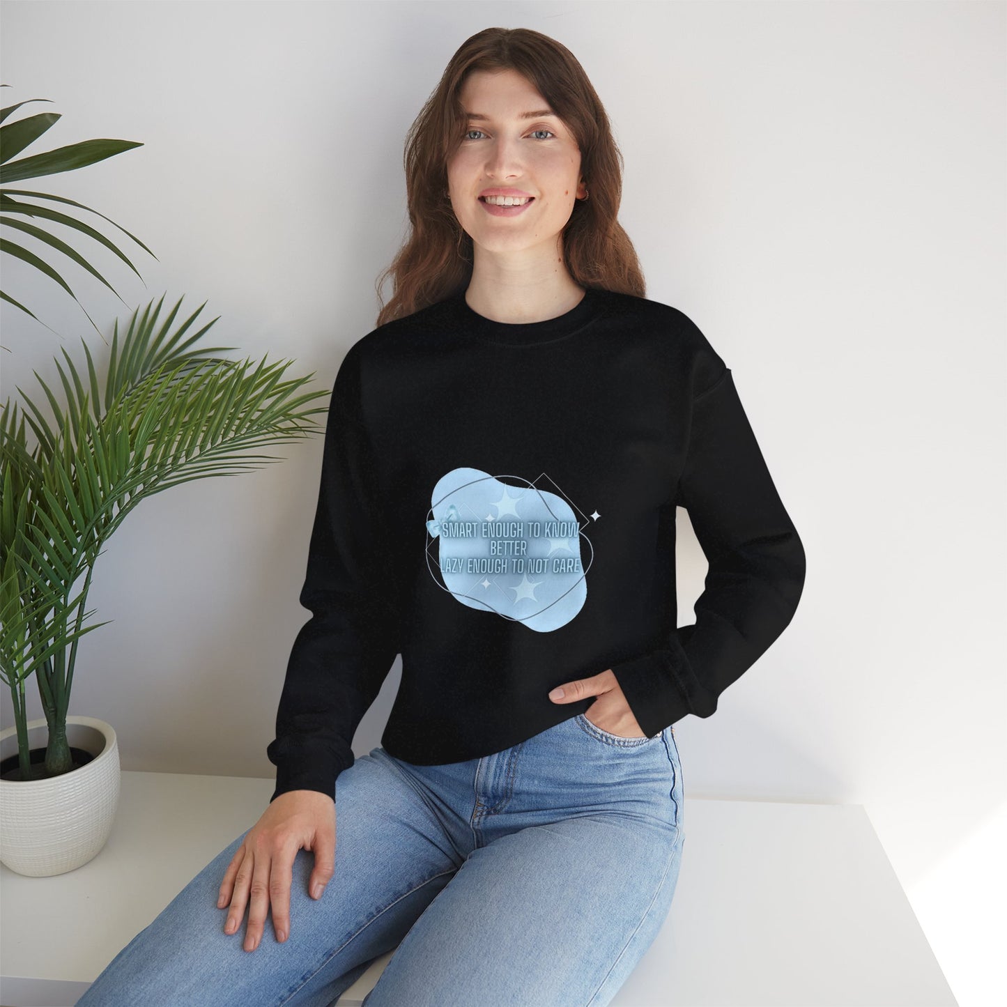 Smart but Sofa Mode Unisex sweatshirt.