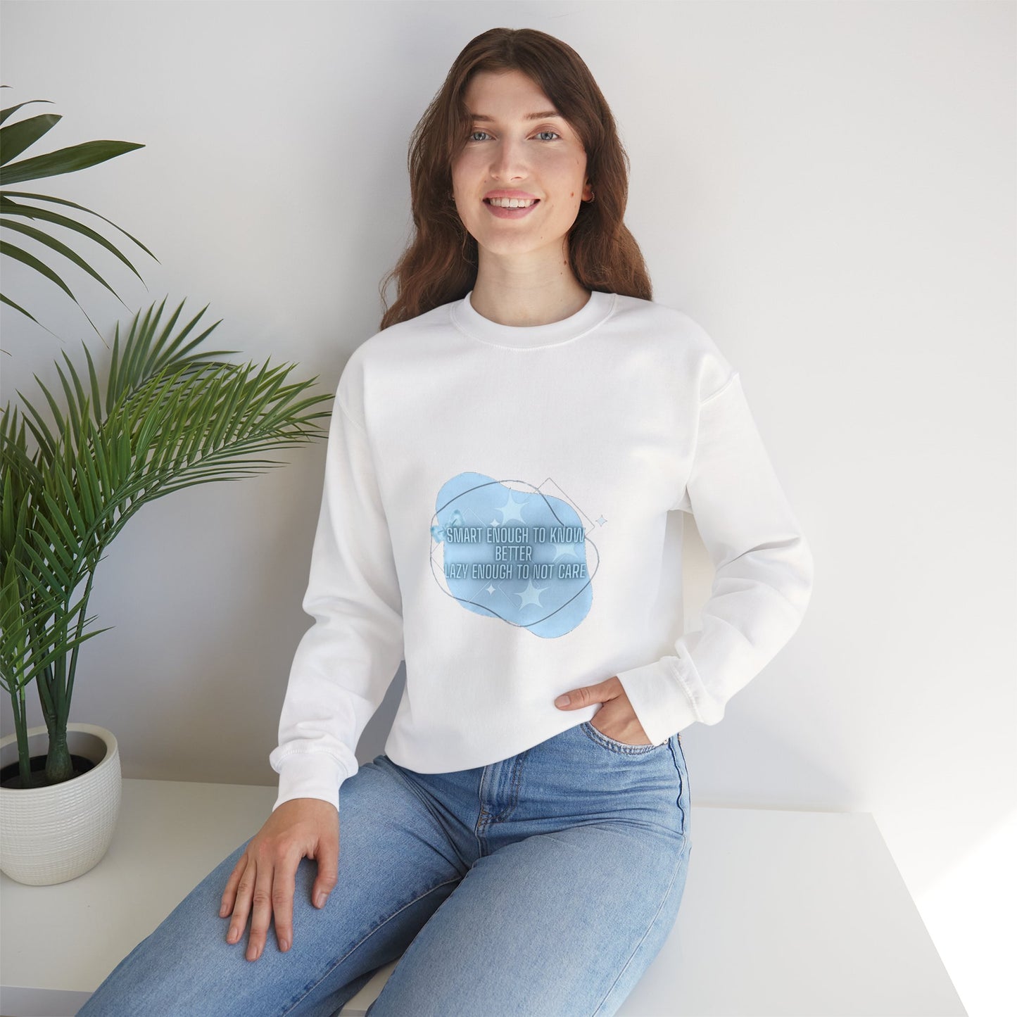 Smart but Sofa Mode Unisex sweatshirt.