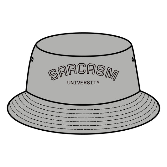 Sarcasm University Bucket Hat - Trendy Summer Accessory, Gift for Friends, Fun Outdoor Gear, Festival Must-Have, Birthday Present