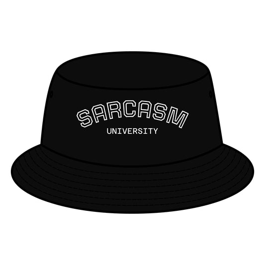 Sarcasm University Bucket Hat - Trendy Summer Accessory, Gift for Friends, Fun Outdoor Gear, Festival Must-Have, Birthday Present
